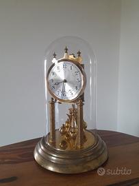 antico orologio tedesco da tavolo FHS con pendolo 