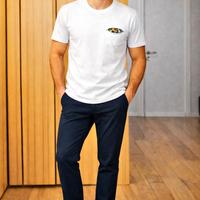 T-shirt bianca Statham Vintage uomo