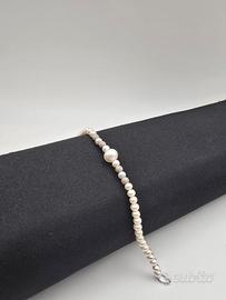 Bracciale in Oro Bianco 18 Kt e Perle