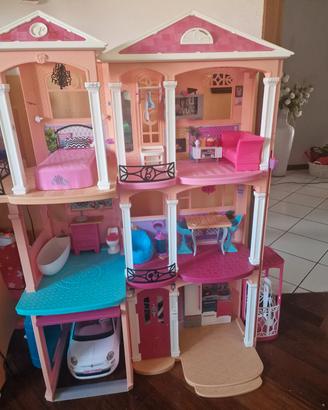 Casa Barbie Mattel originale con Fiat 500 e access
