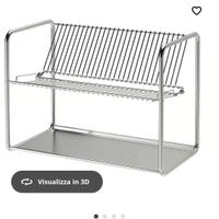 Scolapiatti, inox, 50x27x36 cm