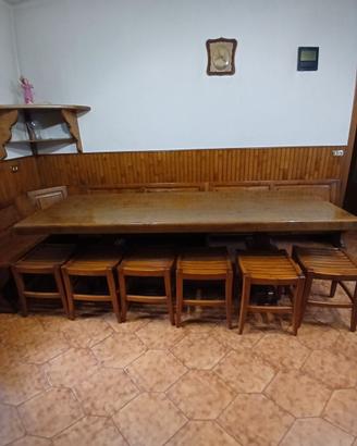 Tavolo con giropanca  ARTIGIANALE