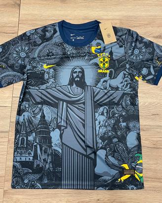 Maglietta da calcio nike-brasile Cristo redentore
