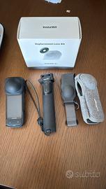 Insta 360  x5 + Kit selfystik 2in1 e kit Lente
