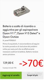 DYSON BATTERIA A SCATTO V15