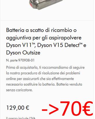 DYSON BATTERIA A SCATTO V15