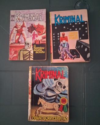 Lotto 6 Fumetti KRIMINAL Originali anni '60/'70