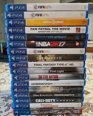 Lotto o singoli videogiochi ps4