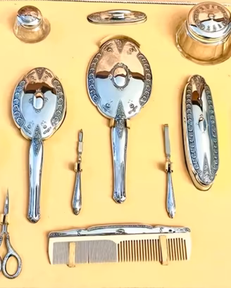 Set Art Deco anni 30 in argento 