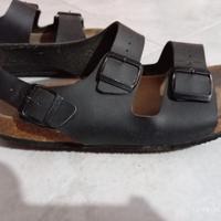 Sandali n.42 in pelle colore blu