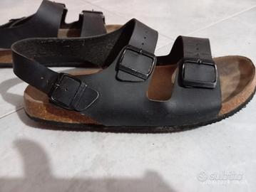 Sandali n.42 in pelle colore blu