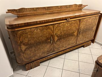 Credenza e vetrina art decó anni 30