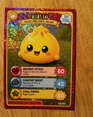 Squishy Dumpling carta ultrarara olografica Giallo