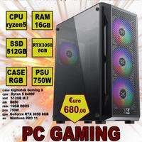COMPUTER PC GAMING RYZEN 5 RTX 3050 16GB ULTRA AMD