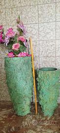 Vasi decorativi effetto malachite grezza 