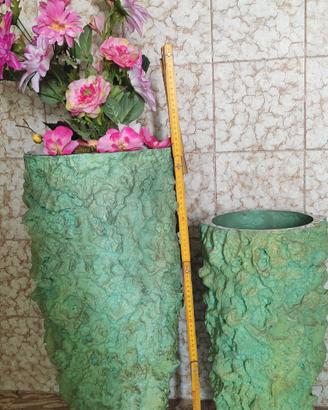 Vasi decorativi effetto malachite grezza 