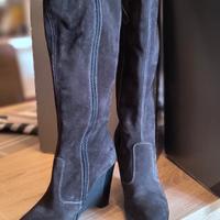 Eleganti stivali camoscio, pelle Nero Giardini 37 