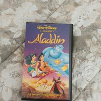 Videocassetta vhs aladdin walt disney