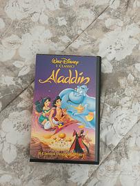 Videocassetta vhs aladdin walt disney