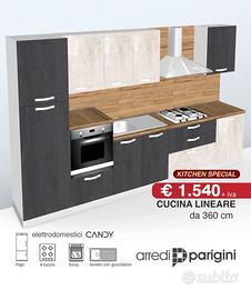 Cucina moderna L.360cm - PROMO S32