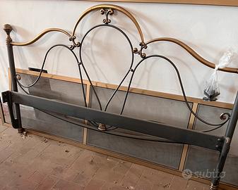 Letto matrimoniale Lipparini in ferro battuto e ot