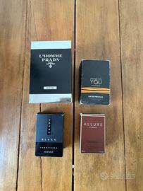 lotto bottiglie profumo vuote prada armani chanel