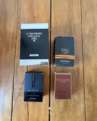 lotto bottiglie profumo vuote prada armani chanel