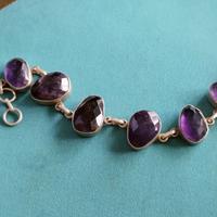 bracciale con ametiste irregolari