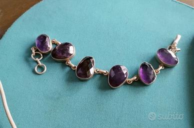 bracciale con ametiste irregolari
