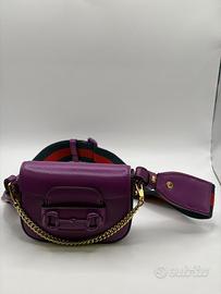 Borsa Gucci Horsebit 1955 Mini in Pelle Viola