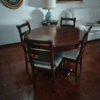 TAVOLO SALA DA PRANZO TONDO IN LEGNO ALLUNGABILE