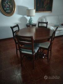 TAVOLO SALA DA PRANZO TONDO IN LEGNO ALLUNGABILE