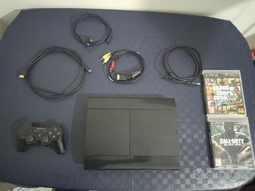 PS3 super slim+ GTA5 e COD black ops 