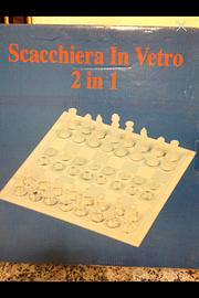 scacchiera in vetro 