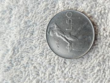 50 Lire 1958 Vulcano Repubblica Italiana rara