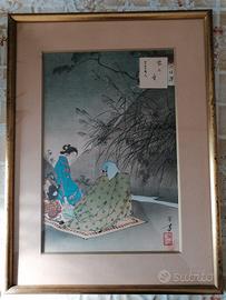 6 dipinti cinesi con cornice