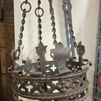 lampadario  ferro battuto  artigianale