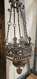 lampadario  ferro battuto  artigianale