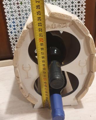 Portabottiglie in legno confezione vino natale