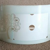 Portafoto in vetro curvo decorato in vetrofania