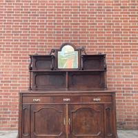 CREDENZA IN NOCE MASSICCIO FINE 800 STAZIONE TRENI