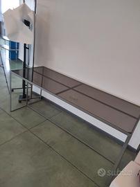 Scrivania/bancone in vetro