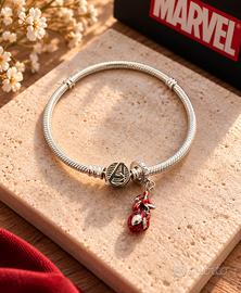Bracciale Marvel argento con ciondolo Spider-Man
