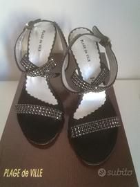 Sandali con tacco e strass n. 36
