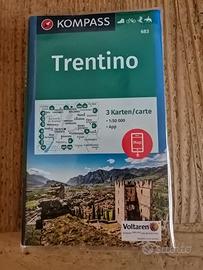 Set di 3 Cartine Kompass Trentino