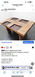 Tavolo in bamboo pressato