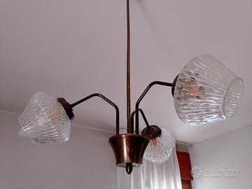 Lampadario a 3 luci antico 