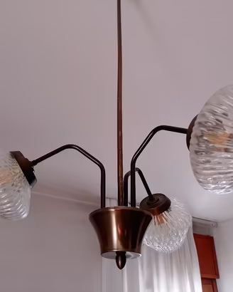 Lampadario a 3 luci antico 