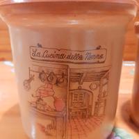 vasi terracotta  da cucina con coperchio