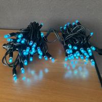 Catena luminosa da esterno 90 luci azzurre 10 mt